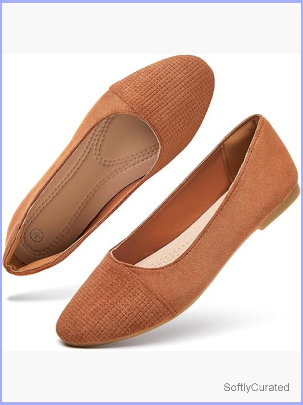 Women's Ballet Flats Slip On Comfortable Dressy Loafers Round Toe Suede